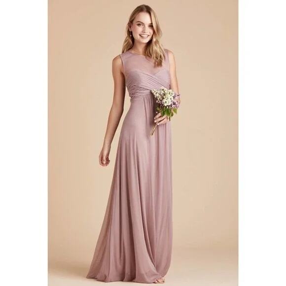 Birdy Grey Ryan Bridemaid Dress Mesh Mauve S - Picture 1 of 12